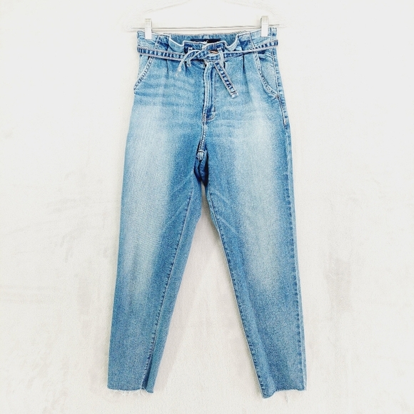 HOLLISTER Paper-Bag Waist Vintage Stretch Ultra High Rise Mom Jeans P5312 - Picture 2 of 11